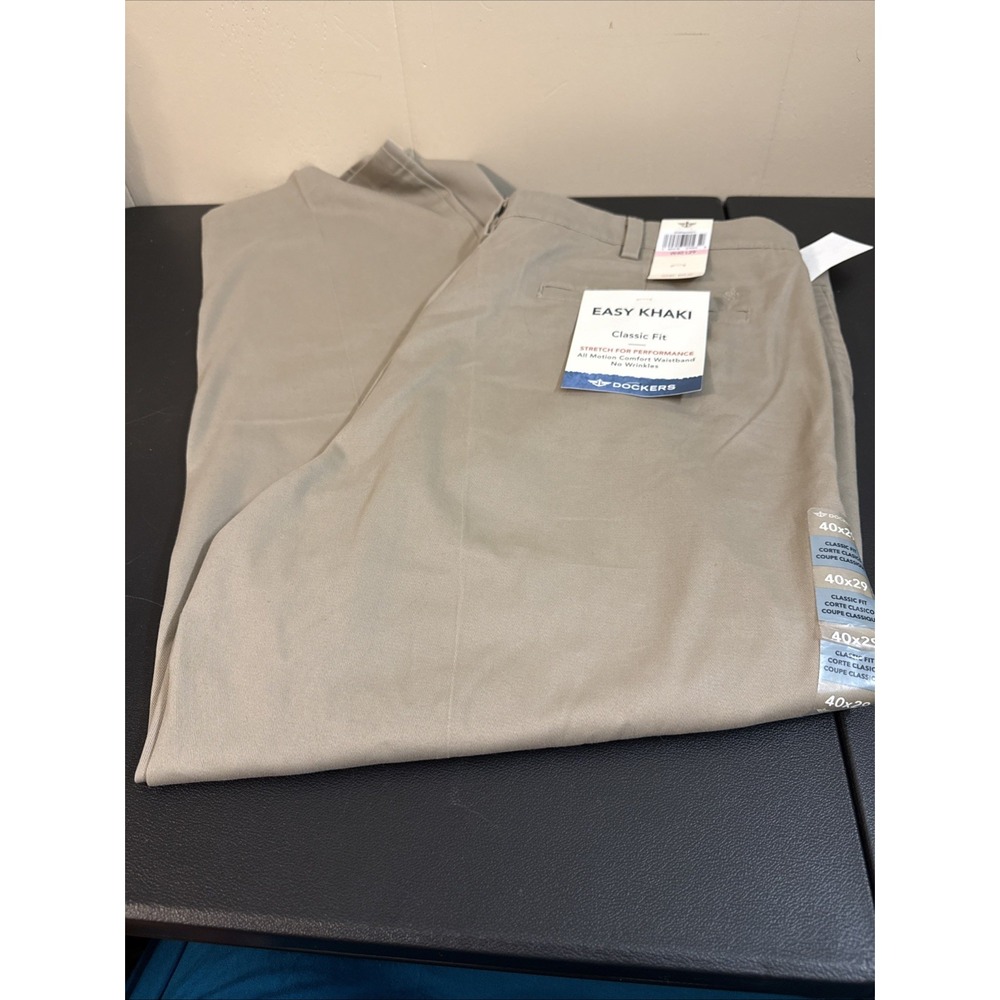 Dockers Easy Khaki Classic Fit Men's Pants Stretch Comfort Waistband 40/29